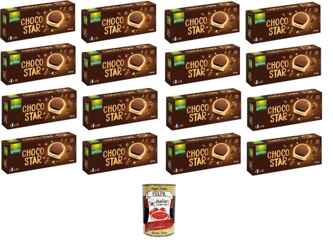 Italian Gourmet Kekse Gullon Choco Star Keks gefüllt mit Sahne und überzogen mit Milchschokolade 16x 235,8gr + Italian Gourmet polpa 400g 8032804040014