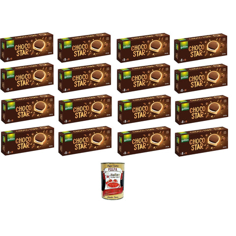 Gullon Choco Star Keks gefüllt mit Sahne und überzogen mit Milchschokolade 16x235,8g Original italienisch Kekse
