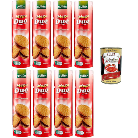 Gullon Mega Duo Biscotti farciti al cioccolato Schokoladengefüllte Kekse 8x500g Original italienisch