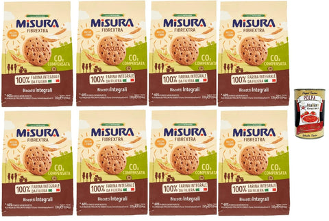 Misura Fibrextra Kekse Biscotti Integrali Ballaststoffreiche Vollkornkekse mit Vollkornmehl 8x330g Original italienisch
