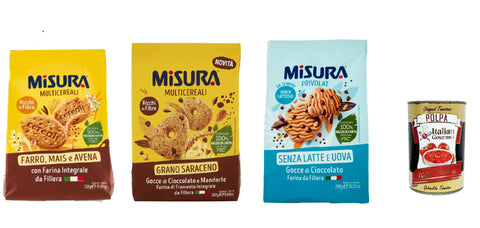 Italian Gourmet Kekse Misura Testpaket Privolat Integrali Mehrkorn-Vollkornkekse mit knusprigen Cerealien + Italian gourmet polpa 400g 8002590043339