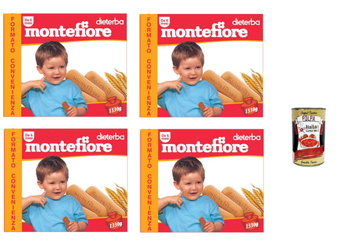 Montefiore il Biscotto per l'infanzia Der Keks für Kinder Convenience Format 4 x 1330 gr Kekse italienisch Original
