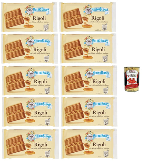 Mulino Bianco Rigoli Shortbread Kekse mit Italienischem Wildblumenhonig Italienische Kekse Biscuit 10x400g Original italienisch