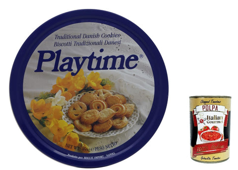 Italian Gourmet Kekse Playtime biscotti danesii Danish Cookies Dänische Buttercookies 454g + Italian Gourmet polpa 400g 31784004274
