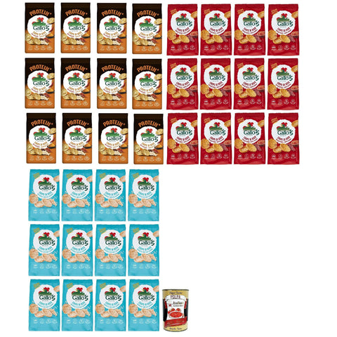 Riso Gallo Chips Testpaket, con Riso Rosso,Snack mit Vollkorn Rotem Reis und spicy Geschmack, 36x 40 g Beutel italienisch Original