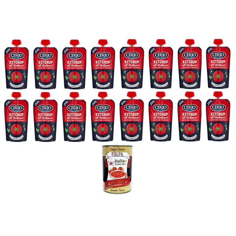Cirio salsa Ketchup all'italiana, gluten free, 100% Italienische Ketchup Sauce 16x 120 g italienisch Original