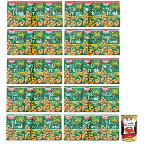 Cameo Snack Friends Arachidi,Geröstete und Gesalzene Erdnüsse im praktischen Vakuumblister, 3x40 g italienisch Original