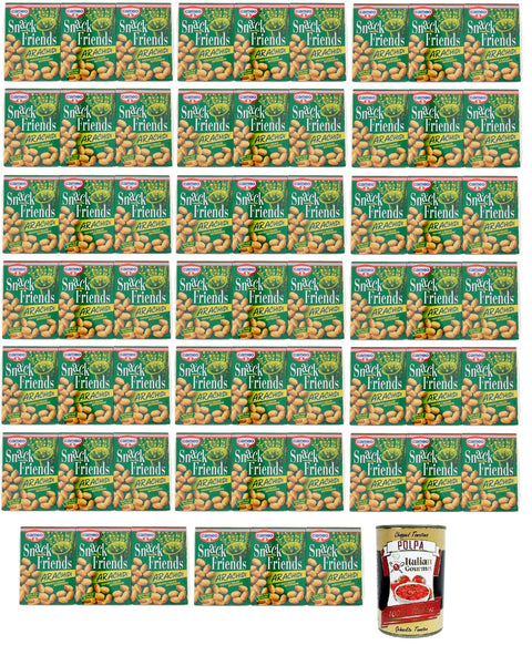Cameo Snack Friends Arachidi,Geröstete und Gesalzene Erdnüsse im praktischen Vakuumblister, 3x40 g italienisch Original