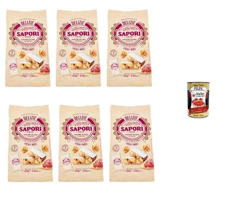 Italian Gourmet Knabberartikel Sapori Ricciarelli Delizie Fichi e Noci Süßwaren Produkt mit Feigen und Walnüssen 126g+ Italian Gourmet polpa 400g 8002590055486