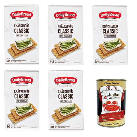 DailyBread Knäckebröd Classic Knusperscheiben 5x375g Original italienisch Gebäck