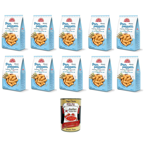 Di Leo Panpezzetti classici con acqua di mare Klassische Panpezzetti mit Meerwasser 10x200 gr. italienisch Original