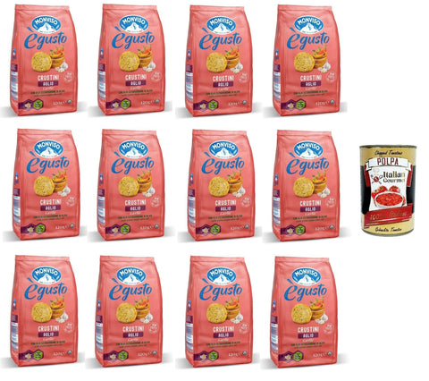 Monviso égusto Crustini all'aglio mit Knoblauch 12x120 gr Knäckebrot italienisch Original