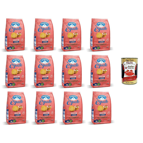 Monviso égusto Crustini Classici Klassische Crostini mit nativem Olivenöl extra 12x120g Original italienisch Gebäck