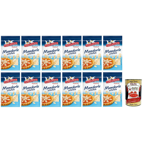 Paneangeli Mandorle affettate, Gebrauchsfertige Mandelscheiben 12x50g Original italienisch Zutat