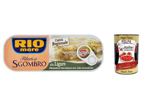 Rio Mare Filetti di Sgombro alla Ligure Makrelenfilets in Weißwein mariniert mit aromatischen Kräutern 120 g reich an Omega 3 italienisch Original
