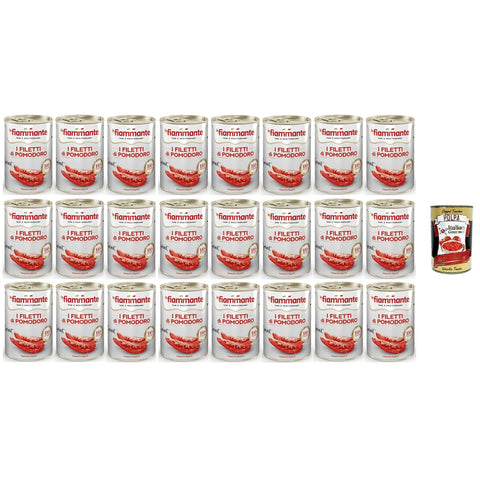 La Fiammante I Filetti di Pomodoro Tomatenfilets 400 gr + Koch- & Backzutaten italienisch Original