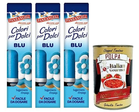 Paneangeli Colori per Dolci Blu, Blauer Gel Farbstoff,10 g Tube Koch- & Backzutaten italienisch Original