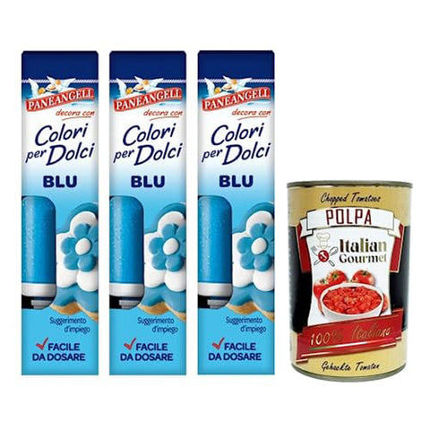 Paneangeli Colori per Dolci Blu, Blauer Gel Farbstoff,10 g Tube Koch- & Backzutaten italienisch Original