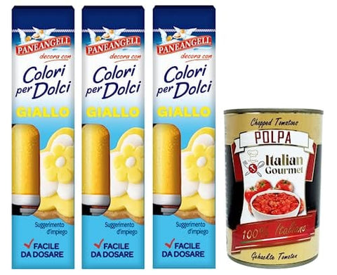 Paneangeli Colori per Dolci Giallo, Gelber Gel Farbstoff,10 g Koch- & Backzutaten italienisch Original