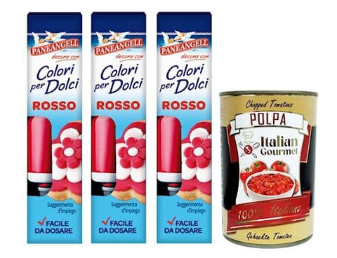 Paneangeli Colori per Dolci Rosso, Roter Gel Farbstoff,10 g Tube Koch- & Backzutaten italienisch Original