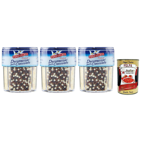 Paneangeli Decorazioni al gusto Cioccolato, Dekorationen für Dessert mit Schokoladengeschmack 3x70g Original italienisch Getränk