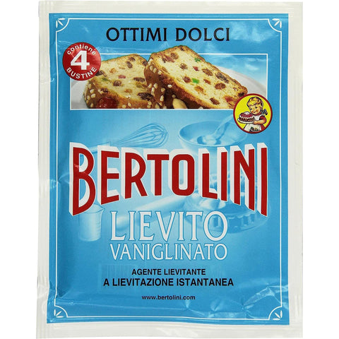 Bertolini lievito vanigliato 64 g Sauerteig Vanille hefe italien (4 Beutel 16 g) Koch- & Backzutaten italienisch Original