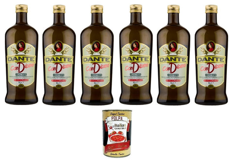 Italian Gourmet Koch- & Backzutaten 6x Dante conDisano Gewürz auf Basis von Pflanzenölen und nativem Olivenöl extra (15%)+ Italian Gourmet polpa 400g 8033576196374