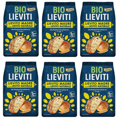 Lo Conte Decorì Bio Lieviti Bio-Hefe Sauerteig mit Naturhefe 105g Beutel 6x Original italienisch