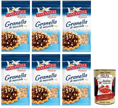 Paneangeli Granella di Nocciole,Haselnusskorn,gebrauchsfertige Haselnüsse zum Anreichern und Dekorieren von Desserts 50 g italienisch Original
