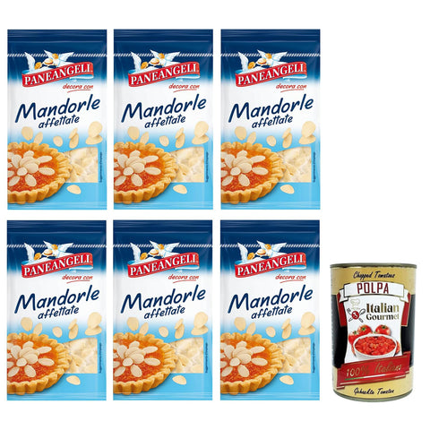 Paneangeli Mandorle affettate, Gebrauchsfertige Mandelscheiben 6x50g Original italienisch Zutat