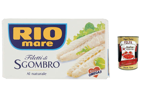 Rio Mare Filetti di Sgombro al Naturale, Makrelenfilets, Natürliche Makrele 125 g Koch- & Backzutaten italienisch Original