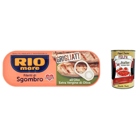 Rio Mare Filetti di Sgombro Grigliati all'Olio Extra Vergine di Oliva Gegrillte Makrelenfilets mit nativem Olivenöl extra 120 g reich an Omega 3 italienisch Original