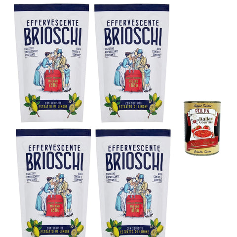 Brioschi Brausetabletten, erfrischender, granulierter Durstlöscher mit exquisitem Zitronenextrakt 4x100g Original italienisch Zutat
