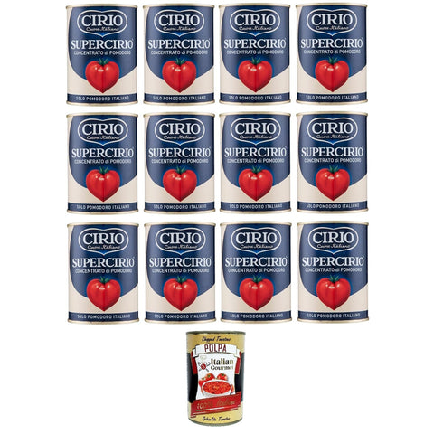 Cirio Concentrato Di Pomodoro, Tomatenkonzentrat, 100% Italienische Tomaten 12x400g Original italienisch Zutat