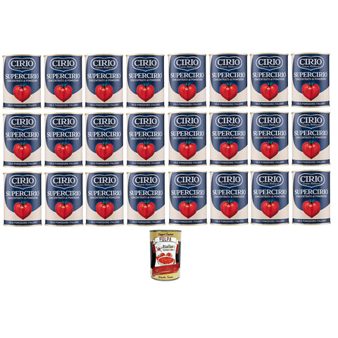 Cirio Concentrato Di Pomodoro,Tomatenkonzentrat,100% Italienische Tomaten, 24x 400 g Dose Koch- & Backzutaten italienisch Original