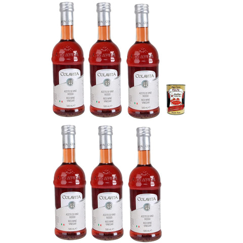 Colavita Rotweinessig, Aus Italien importiert 6x500ml Original italienisch Getränk