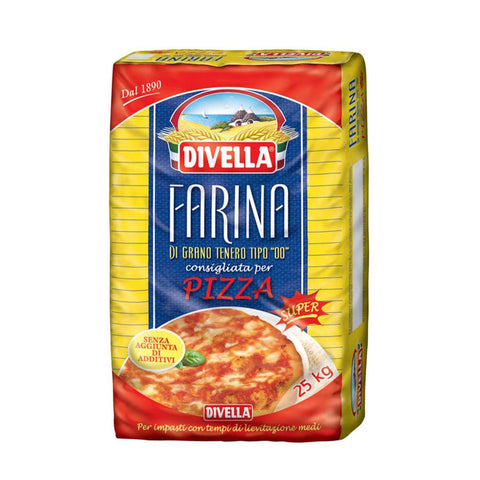 Divella Mehl FÜR PIZZA SUPERIOR 25 KG italienisch Original + kostenlos polpa 400 g