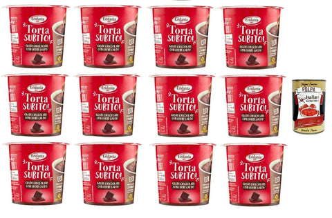 Eridania Torta Subito! Gusto Cioccolato Schokoladengeschmack mit warmer Herznote 12x 60 g Koch- & Backzutaten italienisch Original