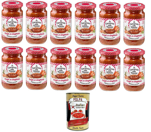Le Conserve della Nonna Sugo Ragù di Cinghiale Wildschwein Ragù Sauce 12x 190 g Koch- & Backzutaten italienisch Original