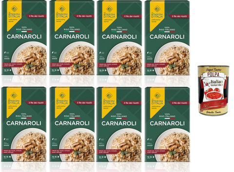 Italian Gourmet Koch- & Backzutaten Le Stagioni D'Italia Riso Carnaroli Reis 8x1kg + Italian Gourmet polpa 400g 8032804040014