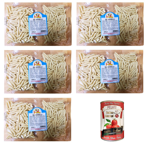 Le vie del Grano Garganelli Mit Hartweizengrieß stabilisierte Nudeln 5x500g Original italienisch Pasta