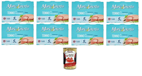 Mare Aperto Tonno al Naturale con un pizzico di sale Natürlicher Thunfisch mit einer Prise Salz 8x 480 gr Packung mit 6 80 g Dosen italienisch Original