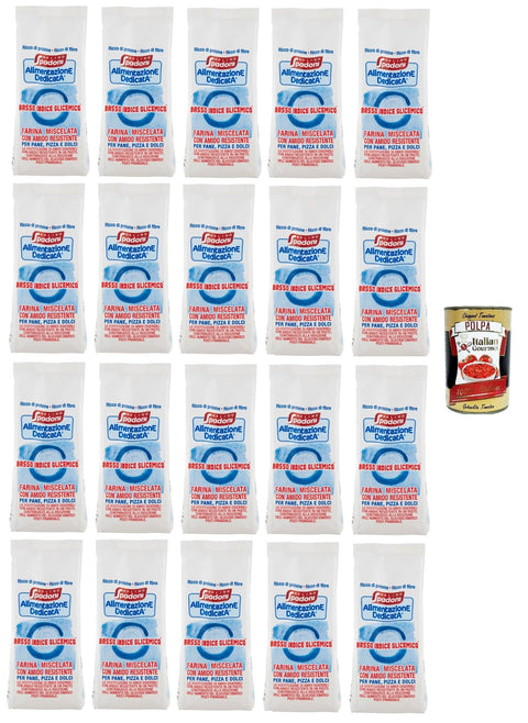 Molino Spadoni- Molino Spadoni- Alimentazione dedicata Farina a basso indice glicemico Dedicated Nutrition Mehl mit niedrigem glykämischen Index 20x500 g