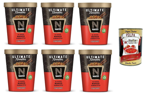 NAKED ULTIMATE Korean style Gusto Manzo Rindfleischgeschmack nach koreanischer Art 6x90g Original italienisch Feinkost