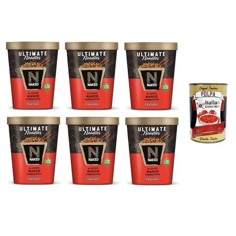 NAKED ULTIMATE Korean style Gusto Manzo Rindfleischgeschmack nach koreanischer Art 6x90g Original italienisch Feinkost