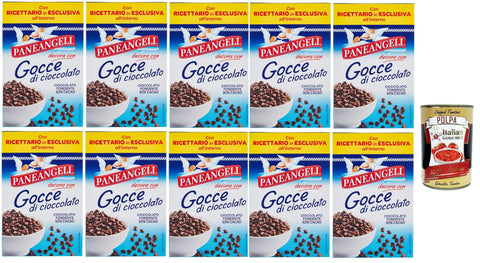 Paneangeli Gocce Di Cioccolato Fondente, 50% Cacao 10x125g Original italienisch Gebäck