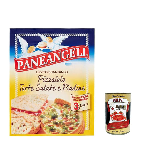 Paneangeli Lievito Pizzaiolo, Instanthefe Hefe zur Zubereitung köstlicher herzhafter Gerichte 50x45 g (3 Beutel à 15 g) italienisch Original Trockenhefe +