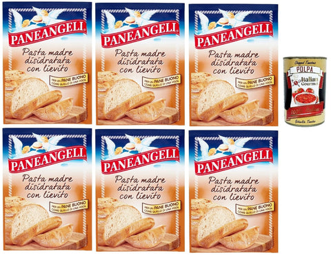 Italian Gourmet Koch- & Backzutaten Pasta Madre Disidratata con Lievito, Mutter Pasta mit Hefe dehydriert für Brot bread, Dehydrierter Sauerteig mit Brauerhefe und Mörsermehl 6x 30 g + Italian Gourmet polpa 400g 8032804040014