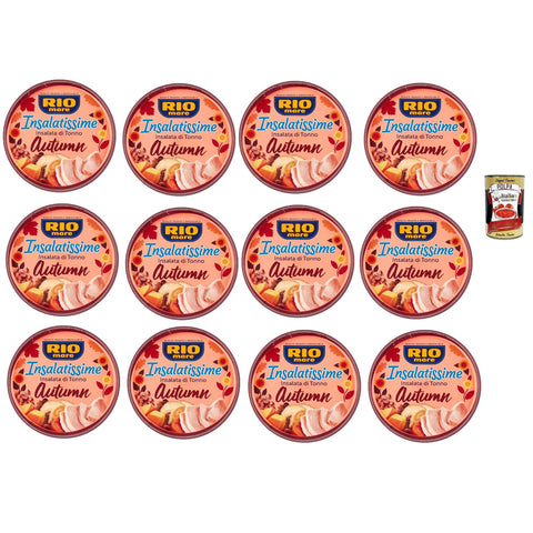 Rio mare Insalatissime Insalata di Tonno Autumn Thunfischsalat mit Linsen Buchweizen Kürbis und Pilzen 12x220 g italienisch Original Pastasauce + kostenlos polpa