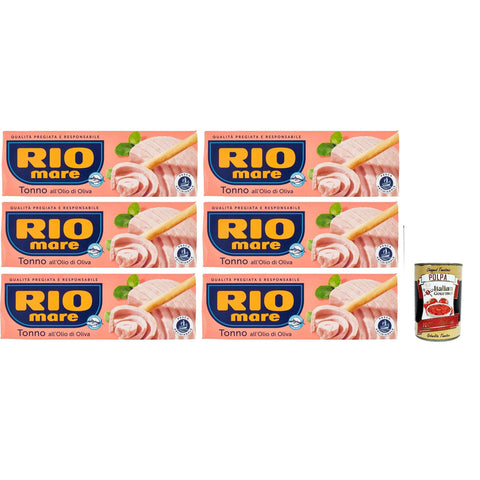 Rio Mare Tonno all' olio di oliva tuna in olive oil ( ) Thunfisch in Olivenöl Hochwertiger Gelbflossen-Thunfisch 6x195 g 3x65 g italienisch Original + kostenlos